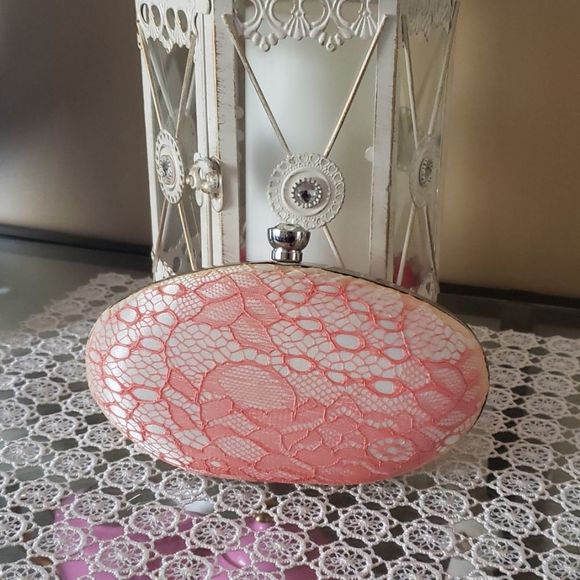 Coral Dress with matching Evening Purse - Picture 6 of 9